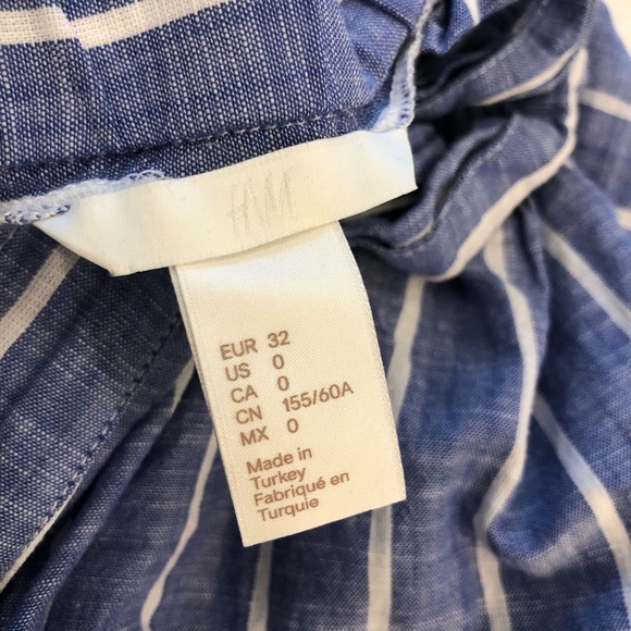 H&M High Waisted Tie-Up Paperbag Shorts Size 0 - Picture 3 of 3